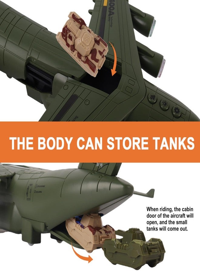 Toyfinity Military Transport Aircraft | Kids Airplane Toy with Light and Sound Effects | Cargo Plane Toy in Army Green | Army Toys for Boys | Military Toys for Toddlers | Holiday & Birthday Gift for Kids - Image 2